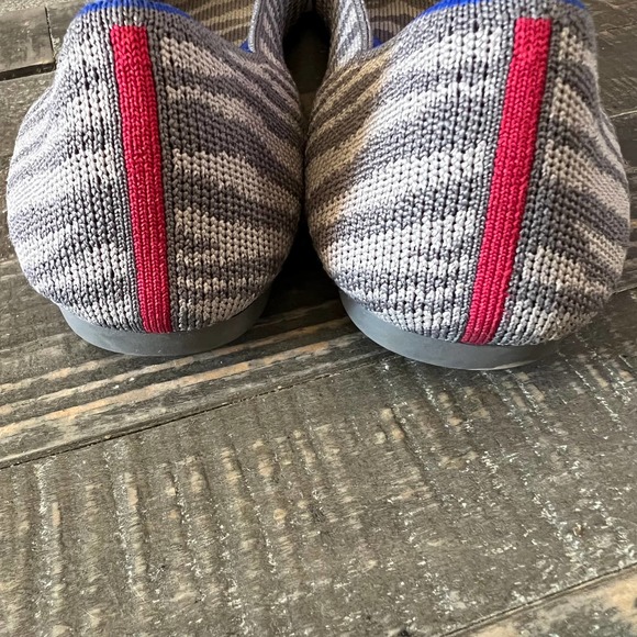Rothy’s The Point Gray Zebra Shoes Slip On Flat Women’s Size 9 - Picture 8 of 12